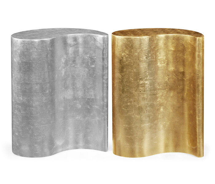 Circular Two–Piece Yin & Yang Gilded & Silver Drinks Table Circular Two–Piece Yin & Yang Gilded & Silver Drinks Table