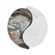 Circular Two–Piece Yin Yang Faux White & Black Marble Drinks Table