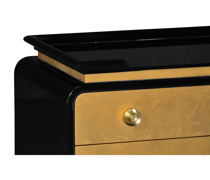 Black Lacquer Chest of Drawers