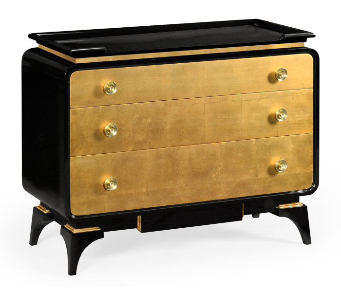 Black Lacquer Chest of Drawers