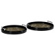 Duo Circular Black Eggshell Tray