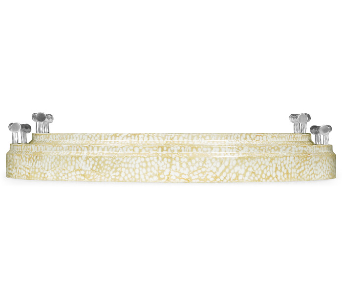 Duo Circular Yellow Eggshell Tray Duo Circular Yellow Eggshell Tray