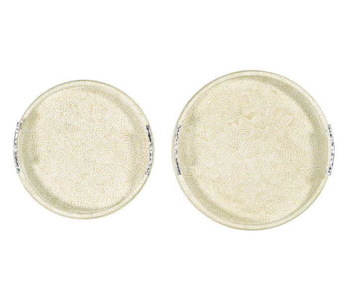 Duo Circular Yellow Eggshell Tray Duo Circular Yellow Eggshell Tray