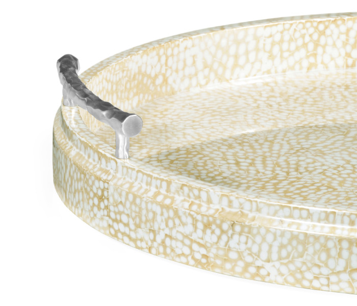 Duo Circular Yellow Eggshell Tray Duo Circular Yellow Eggshell Tray