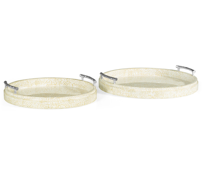 Duo Circular Yellow Eggshell Tray