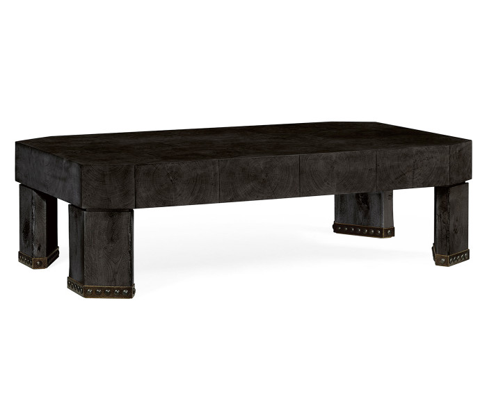 Rectangular Oyster Black Mocha Oak Coffee Table