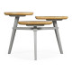 Architectural Coffee Table with Three Multi-Layered Circular Oysters Architectural Coffee Table with Three Multi-Layered Circular Oysters