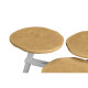 Architectural Coffee Table with Three Multi-Layered Circular Oysters Architectural Coffee Table with Three Multi-Layered Circular Oysters