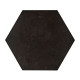 Architectural Hexagonal Black Mocha Oak Oyster Lamp Table