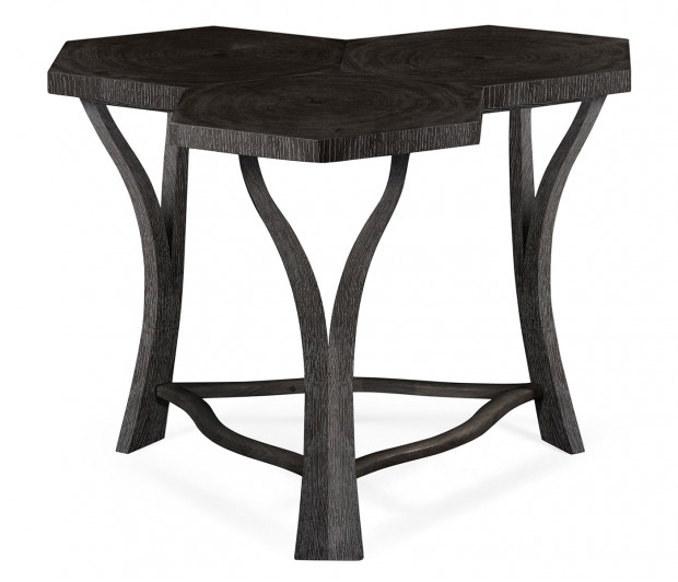 Architectural Tripal Hexagonal Black Mocha Oak Oyster Coffee Table