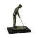 Pair of Dark Antique Bronze Golfer Bookends