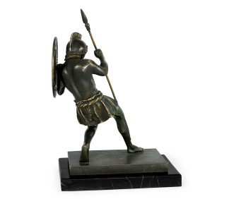 Pair of Dark Bronze Combatant Bookends