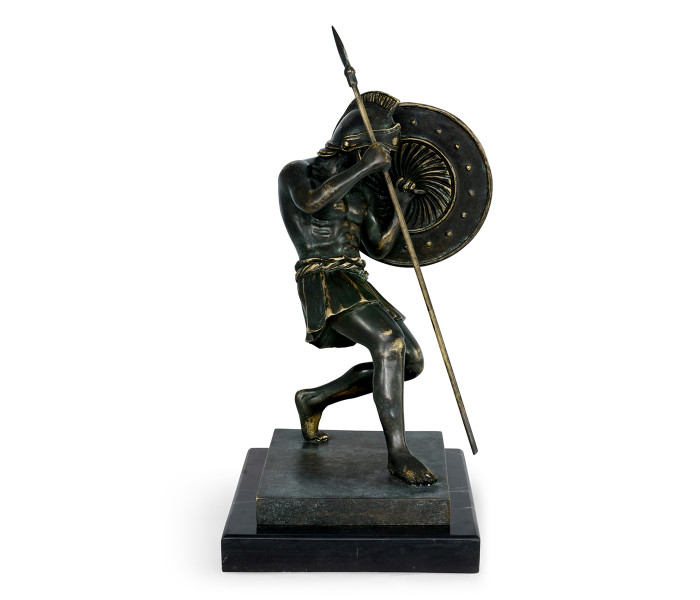 Pair of Dark Bronze Combatant Bookends