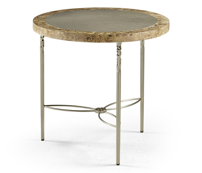 Fulgurite Buckingham Round Side Table