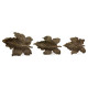 Three Rustic Bronze Leaf Dishes Three Rustic Bronze Leaf Dishes