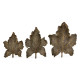 Three Rustic Bronze Leaf Dishes Three Rustic Bronze Leaf Dishes