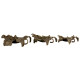Three Rustic Bronze Leaf Dishes Three Rustic Bronze Leaf Dishes