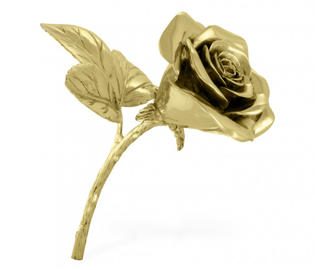 Polished Brass Blooming Rose