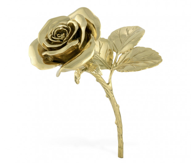 Polished Brass Blooming Rose