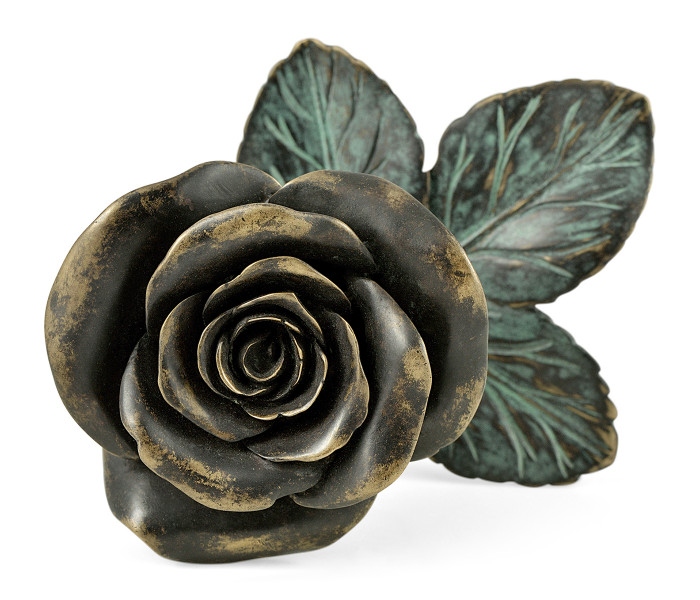 Antique Dark Bronze Blooming Rose Antique Dark Bronze Blooming Rose