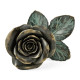 Antique Dark Bronze Blooming Rose Antique Dark Bronze Blooming Rose