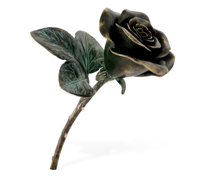 Antique Dark Bronze Blooming Rose Antique Dark Bronze Blooming Rose