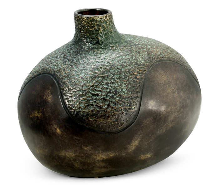 Large Organic Vase in Dark Bronze