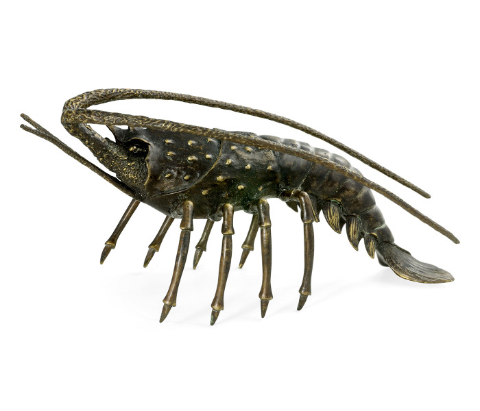 Antique Dark Bronze Langoustine