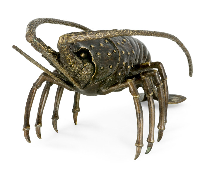 Antique Dark Bronze Langoustine