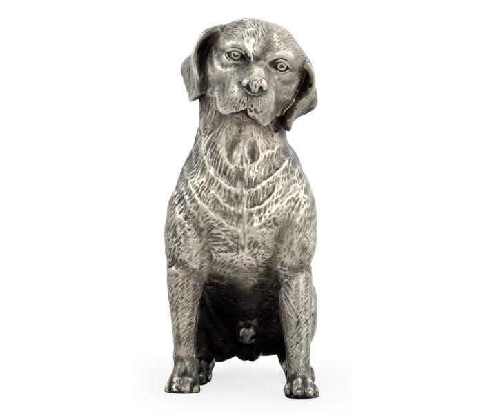 Antique White Brass Beagle Dog