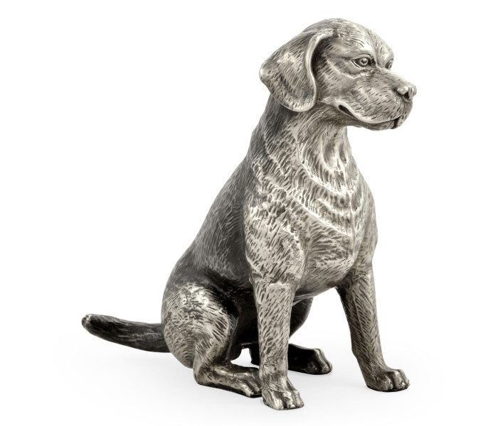 Antique White Brass Beagle Dog