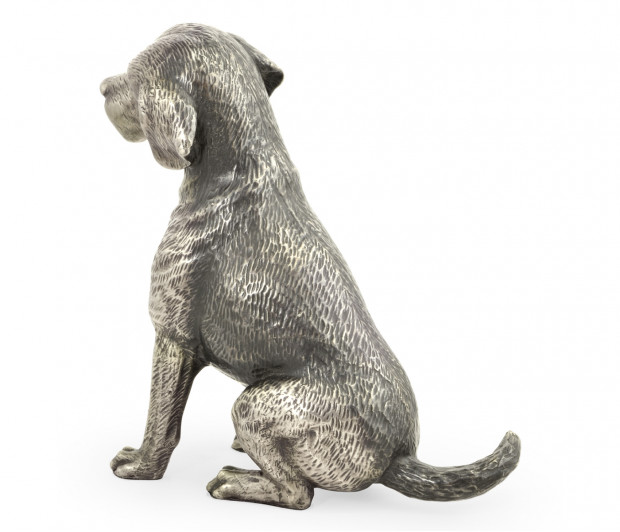 Antique White Brass Beagle Dog