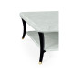 Square White Smoke Eggshell Inlay Coffee Table