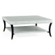 Square White Smoke Eggshell Inlay Coffee Table