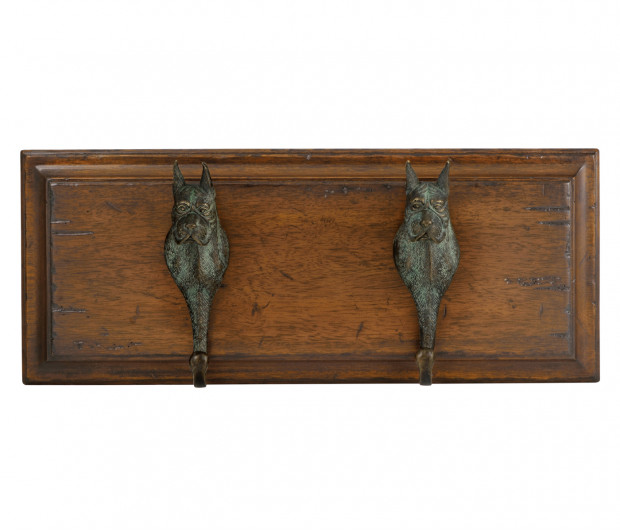 Two boxer dog hangers