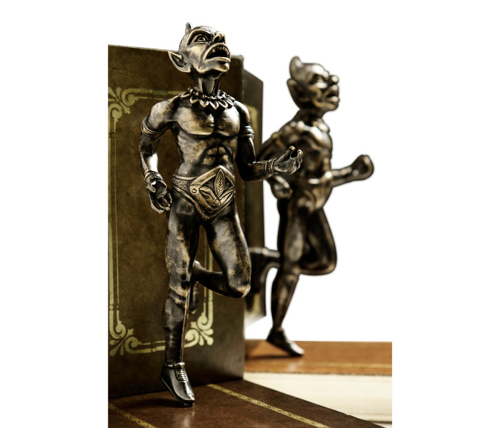 Pair of Antique Dark Bronze Elf Bookends Pair of Antique Dark Bronze Elf Bookends