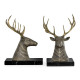 Pair of Light Brass Deer Mounted Bookends Pair of Light Brass Deer Mounted Bookends