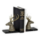 Pair of Light Brass Deer Mounted Bookends Pair of Light Brass Deer Mounted Bookends
