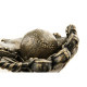 Antique Dark Bronze Baseball Mitt & Ball