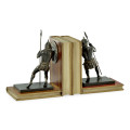 Pair of Antique Dark Bronze Roman Gladiator Bookends