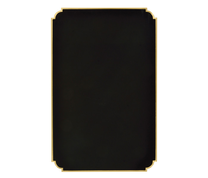 Black End Table with Eggshell & Bronze Detailing