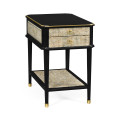Black End Table with Eggshell & Bronze Detailing