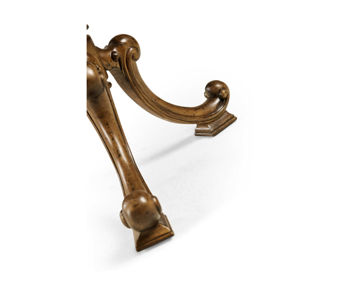 Brown Mahogany Lamp Table with Brass Moulding