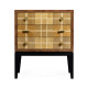 Pale Tartan Two–Drawer Nightstand