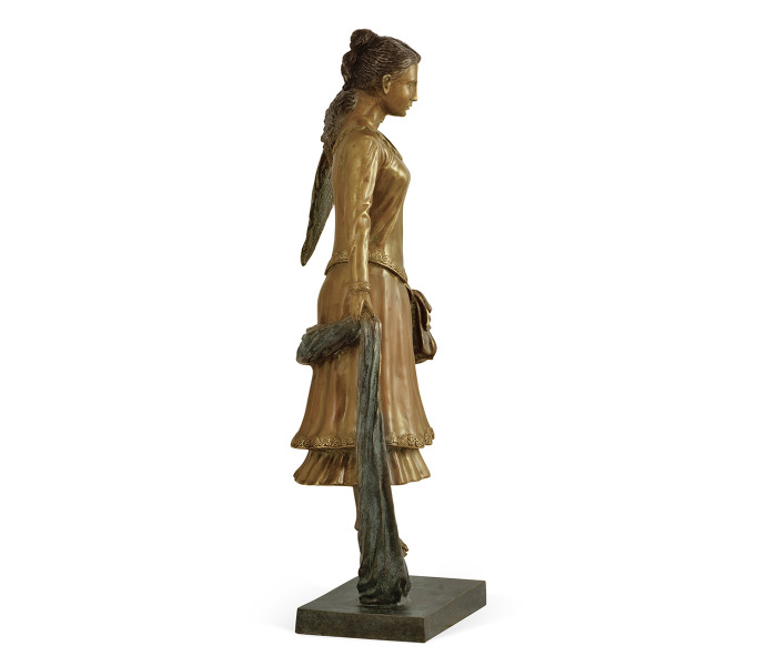 Antique Light Brown Brass Hovering Angel Antique Light Brown Brass Hovering Angel