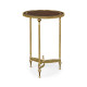 Small Round Dark Santos & Brass End Table