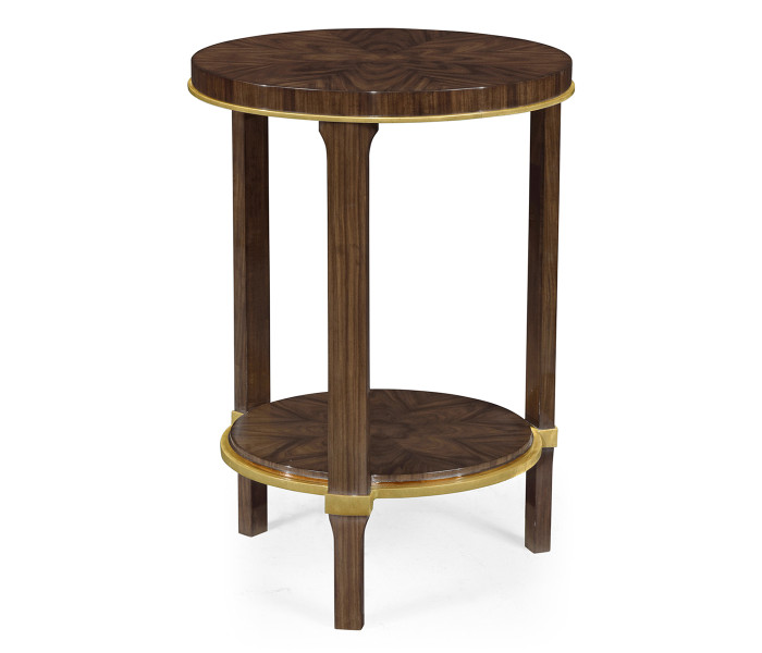 Small Round Dark Santos End Table