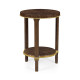 Small Round Dark Santos End Table