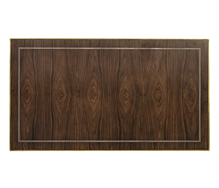 Rectangular Dark Santos & Brass Coffee Table Rectangular Dark Santos & Brass Coffee Table