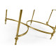 Rectangular Dark Santos & Brass Coffee Table Rectangular Dark Santos & Brass Coffee Table